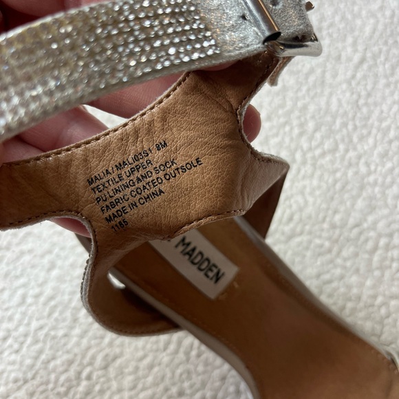 STEVE MADDEN MALIA RHINESTONE HEELS 8 WOMENS - Picture 6 of 9